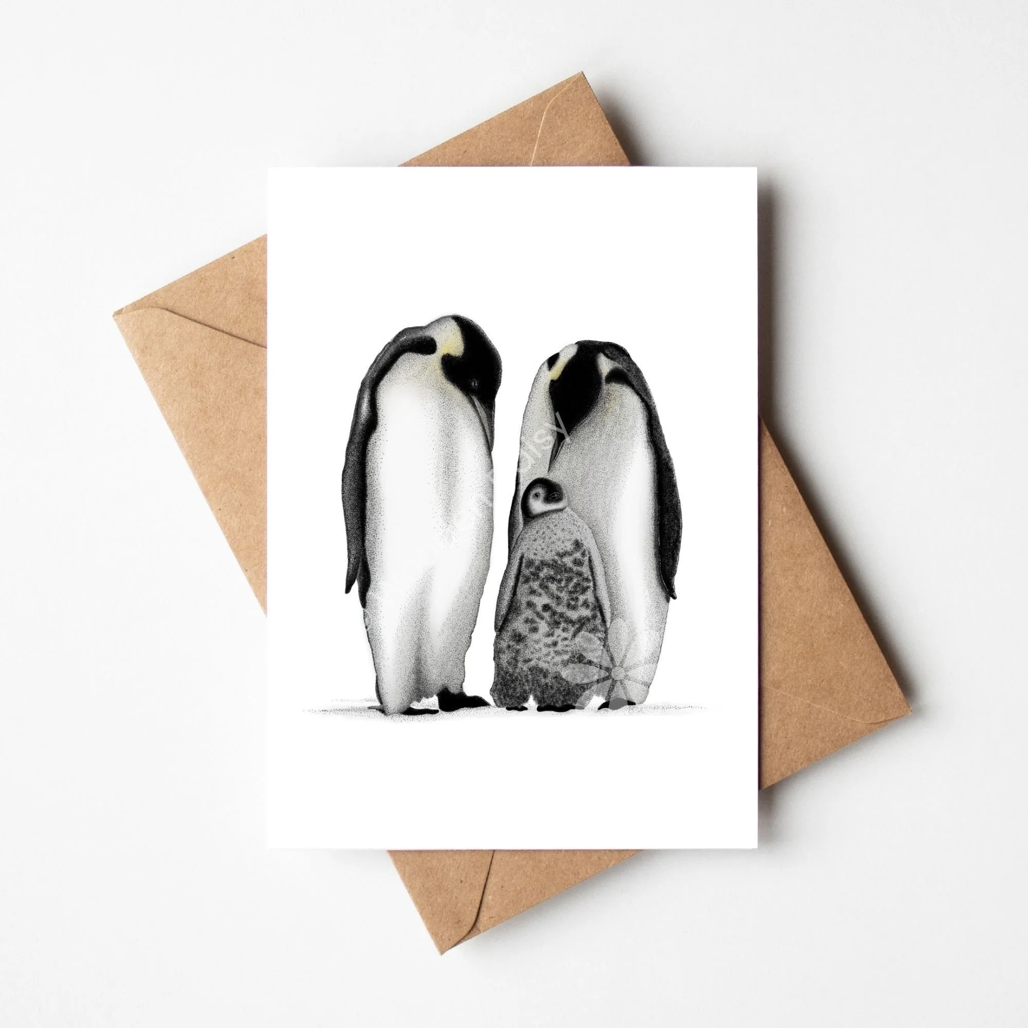 Penguin Family Greeting Card