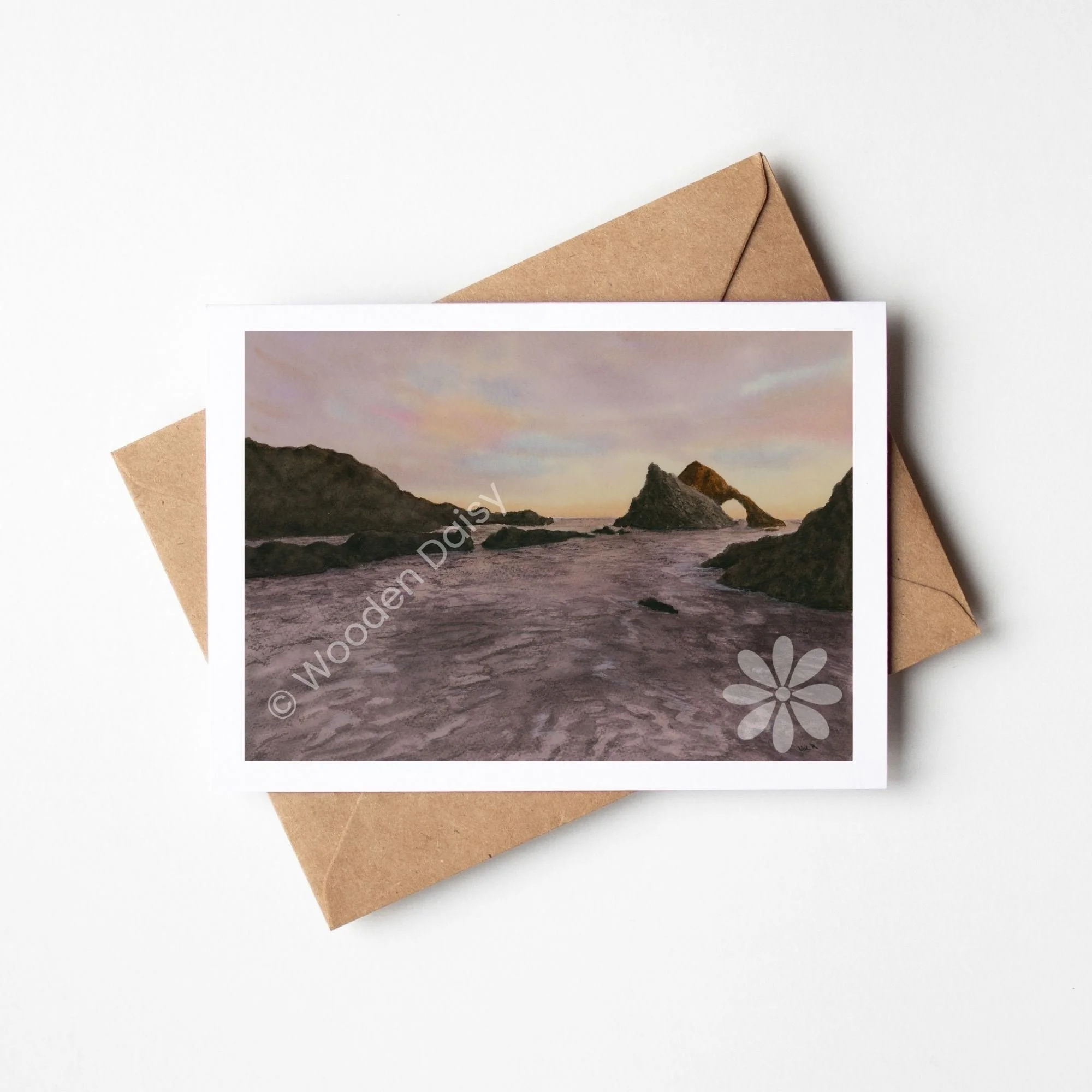 Bow Fiddle Rock at Portknockie Landscape Card