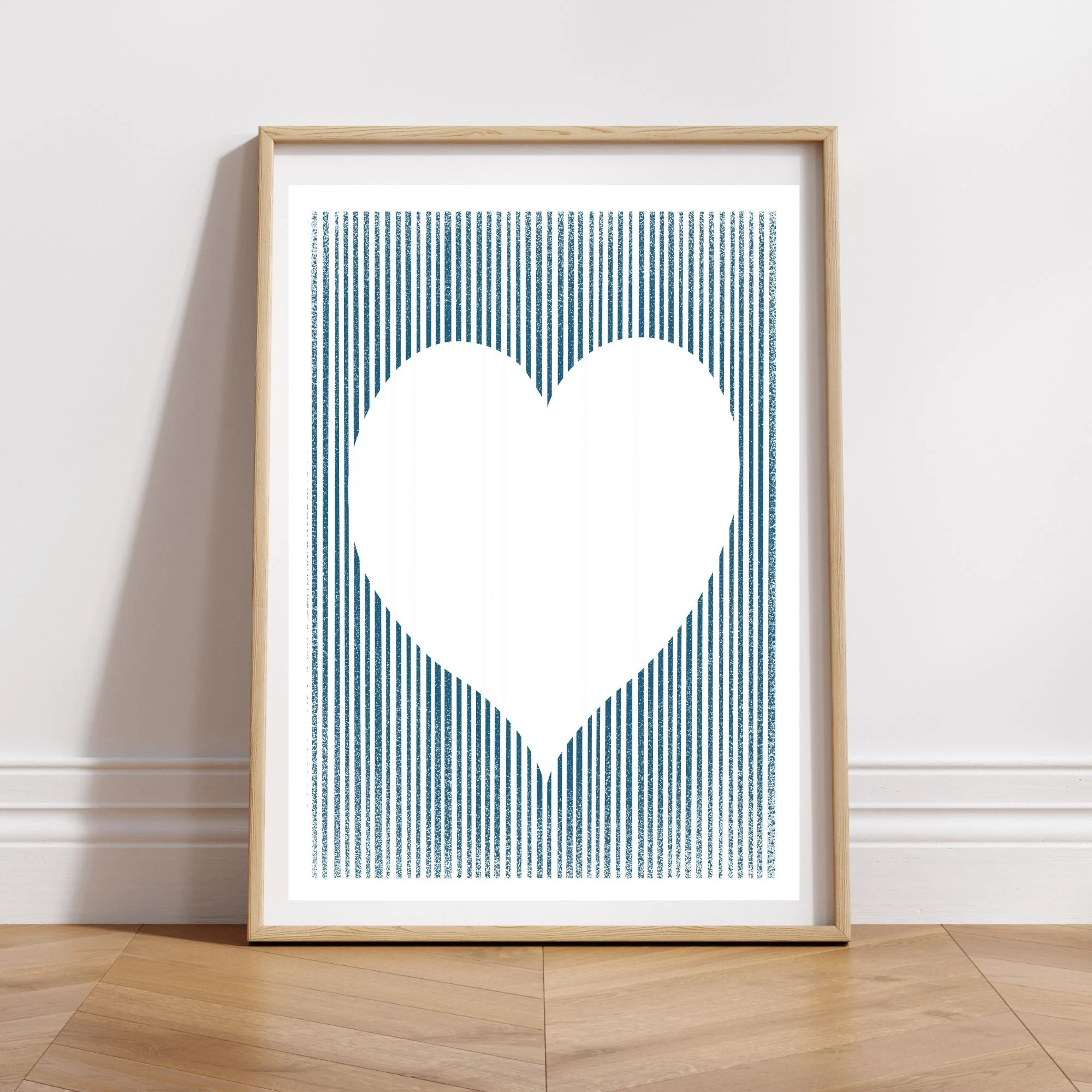 Heart Art Print - Teal