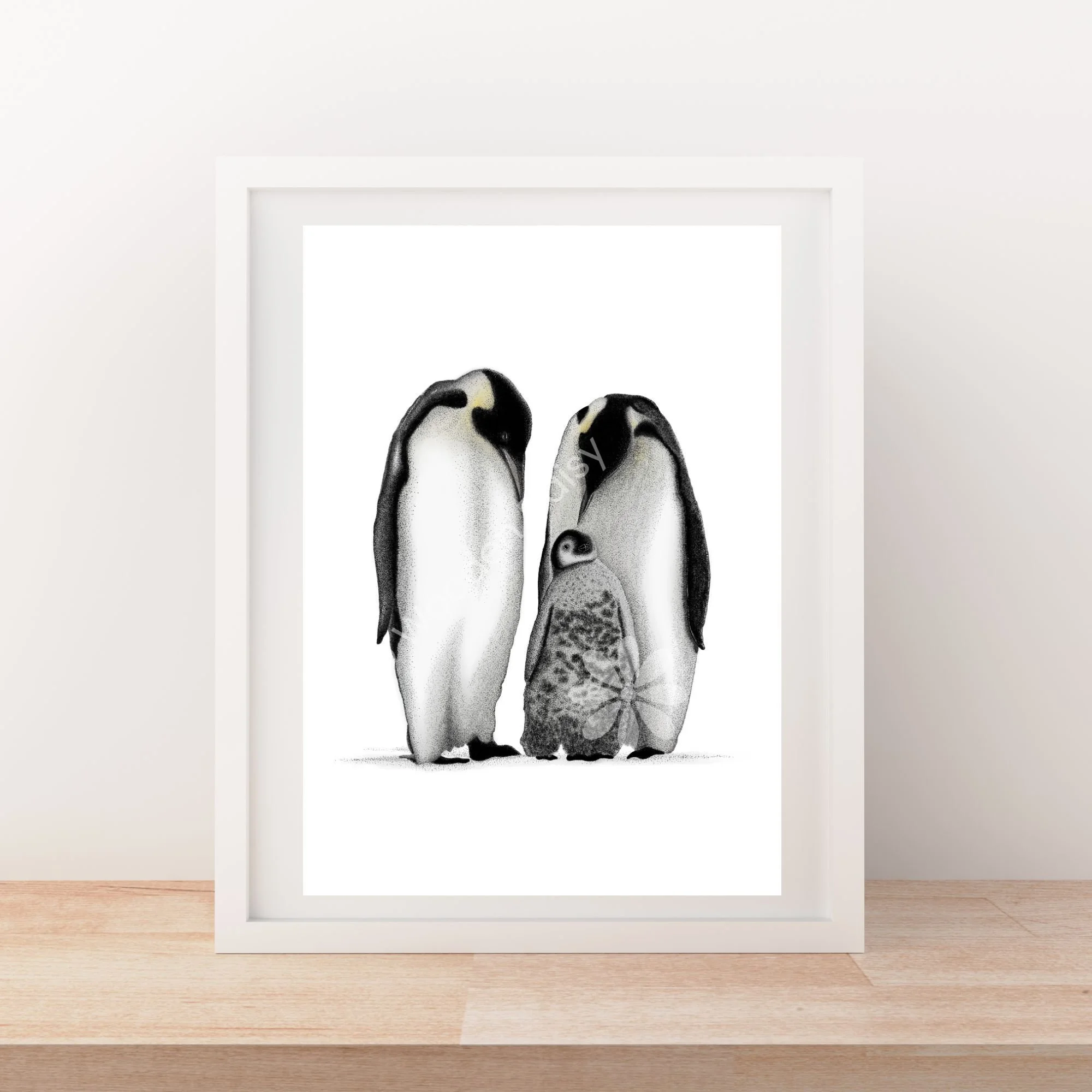 0186 Penguins ETSY 2000px frame mockup white shelf-watermarked.jpg