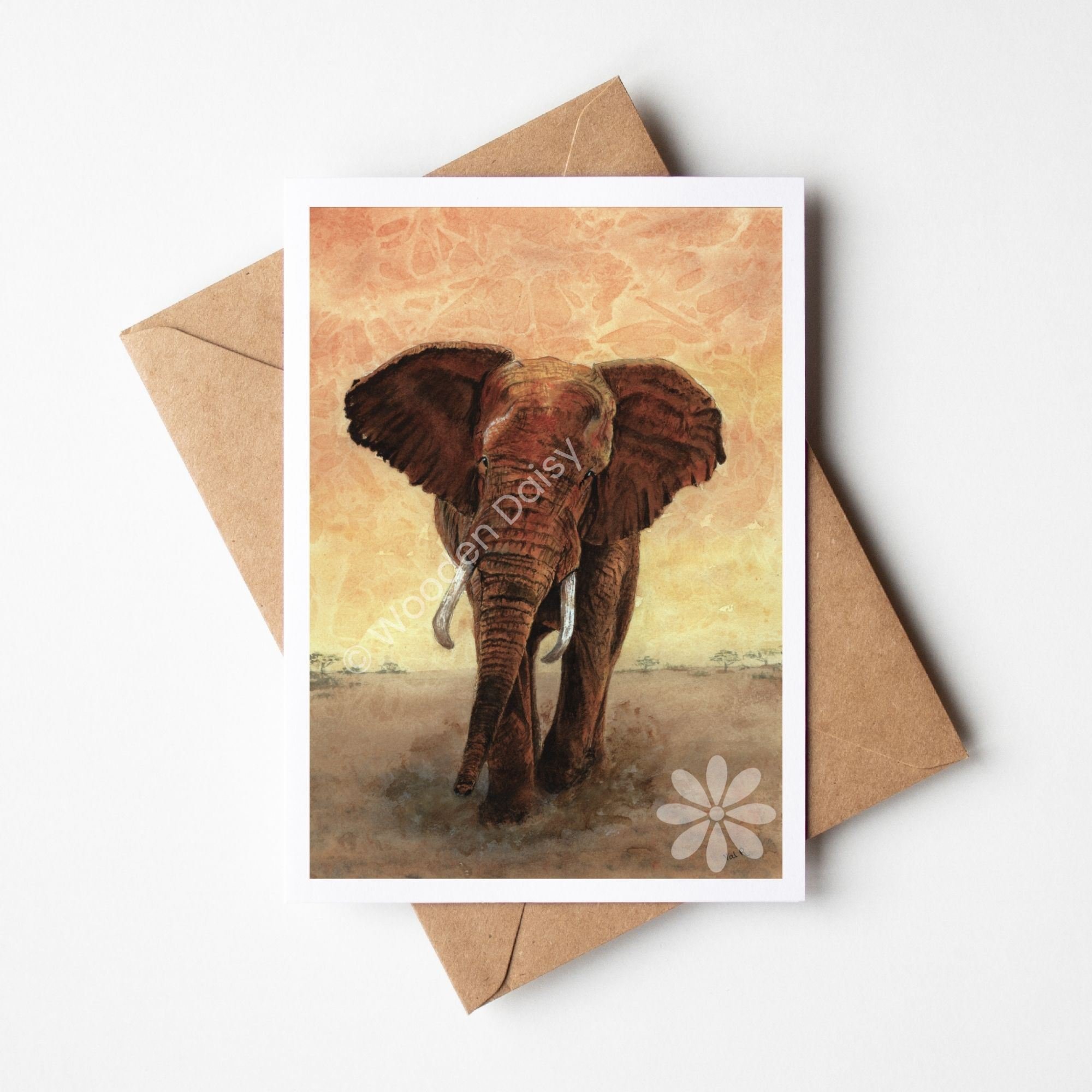 Bull Elephant Greeting Card