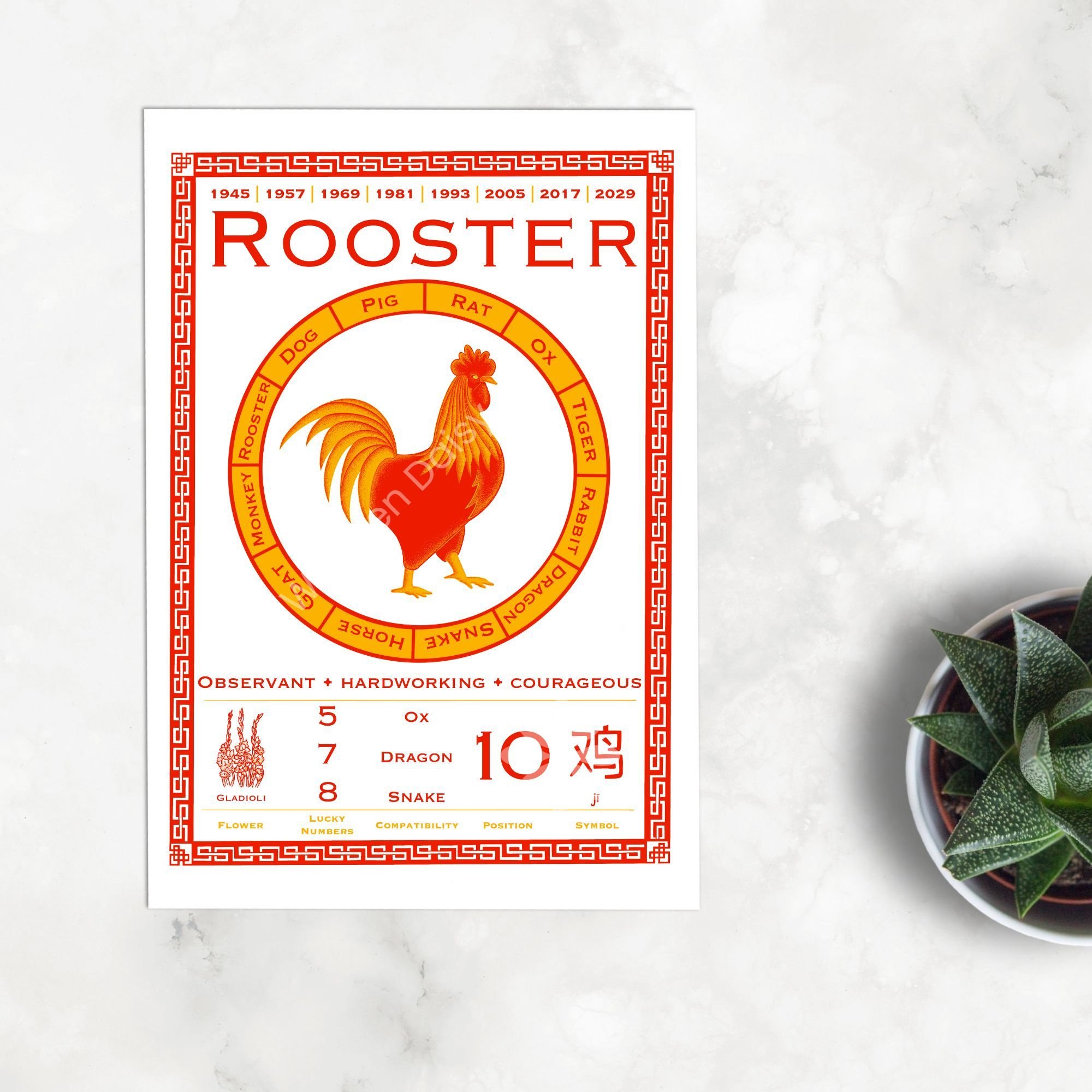 0166j Chinese Zodiac White ROOSTER ETSY 2000px flatlay-watermarked.jpg