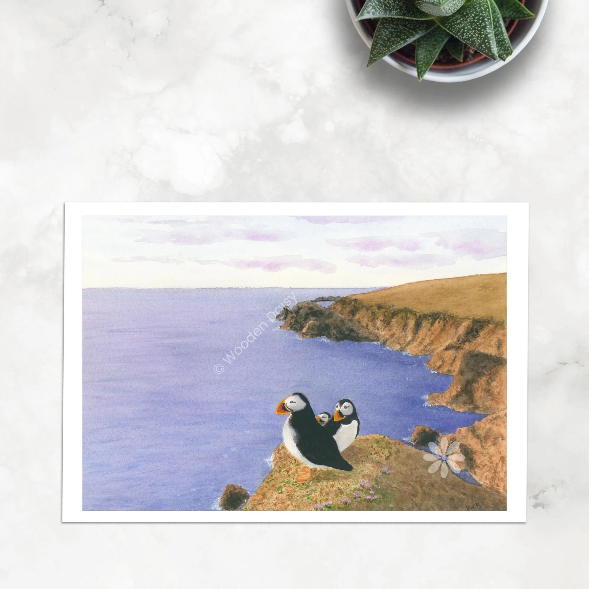 0195 2026 Puffins on Shetland ETSY Print Mockup landscape - flatlay-watermarked.jpg