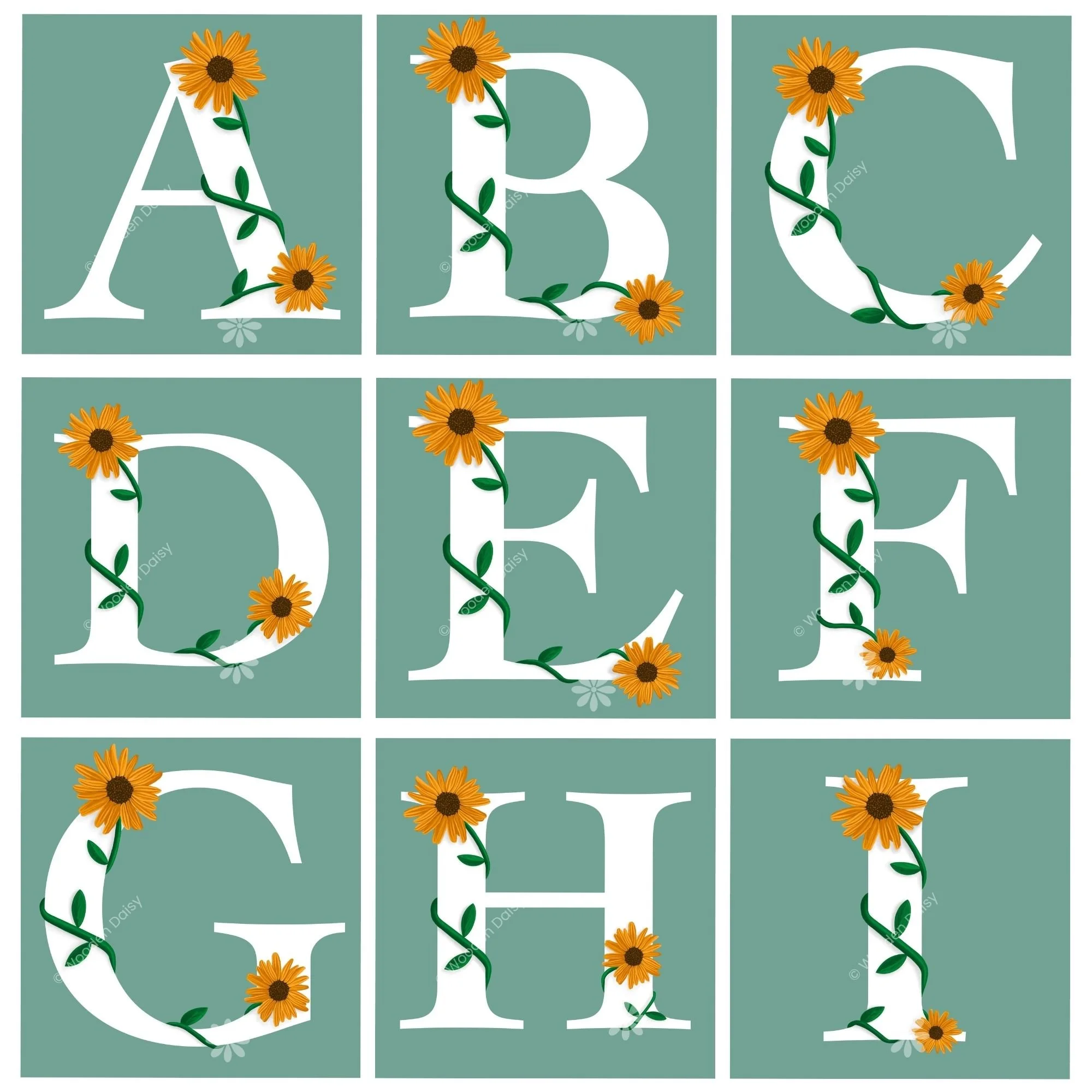 0263 Flower Letters - A-Z - ETSY 2000px - green 1.jpg