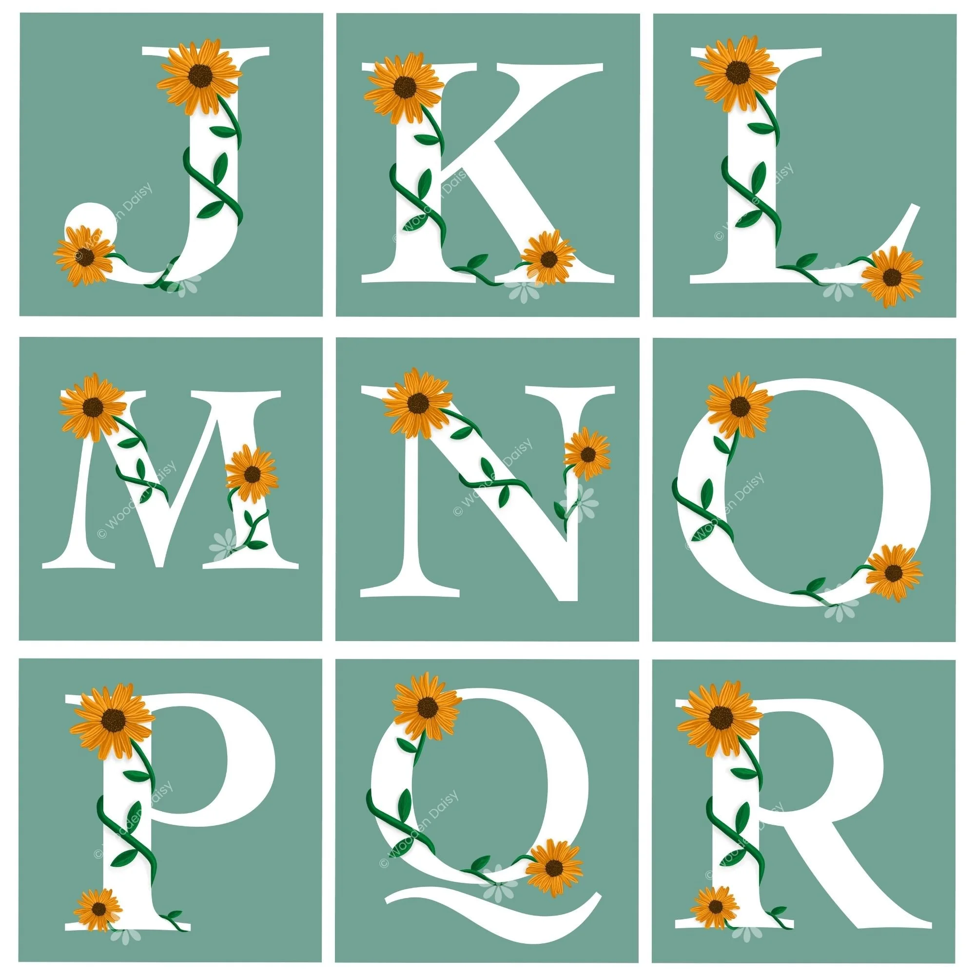 0263 Flower Letters - A-Z - ETSY 2000px - green 2.jpg