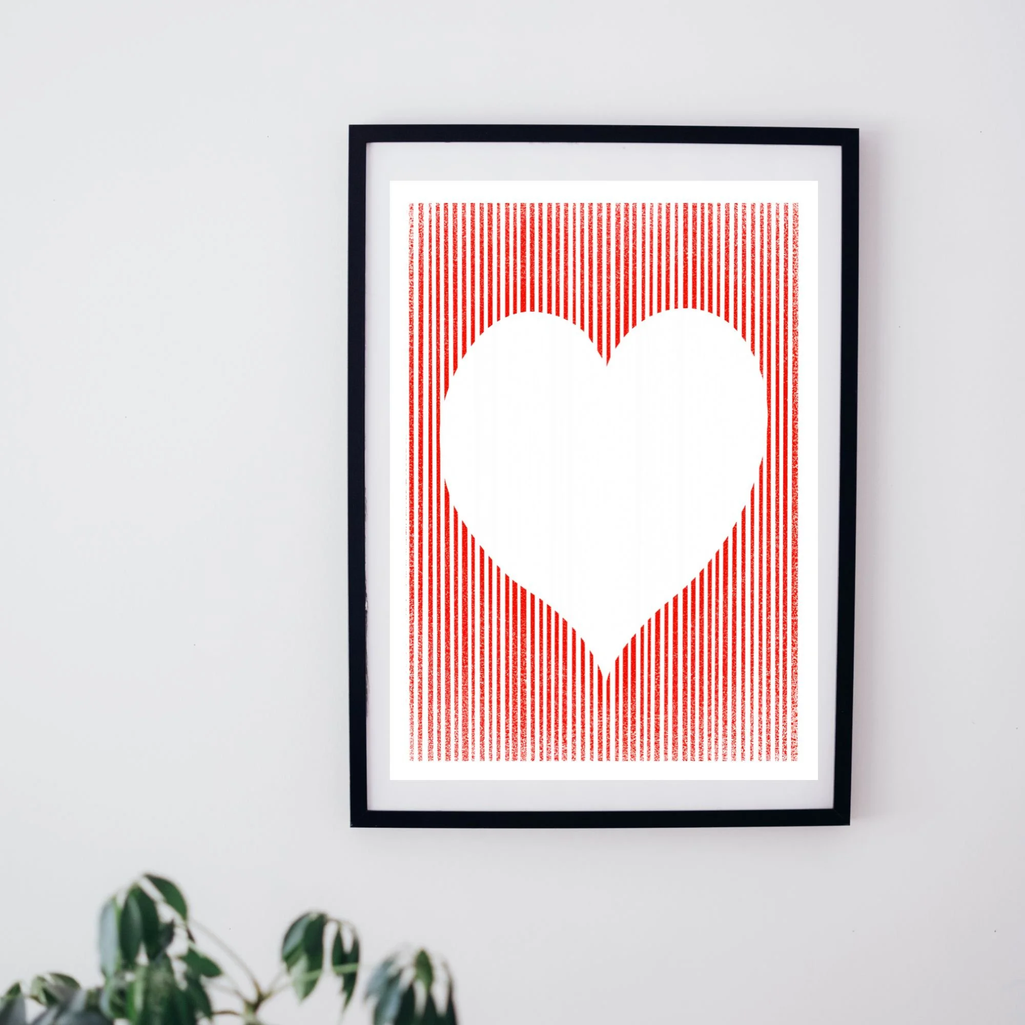 Heart Art Print - Red