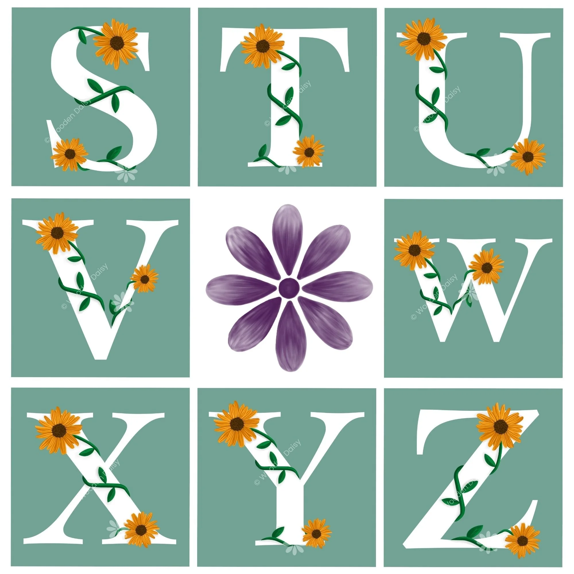 0263 Flower Letters - A-Z - ETSY 2000px - green 3.jpg