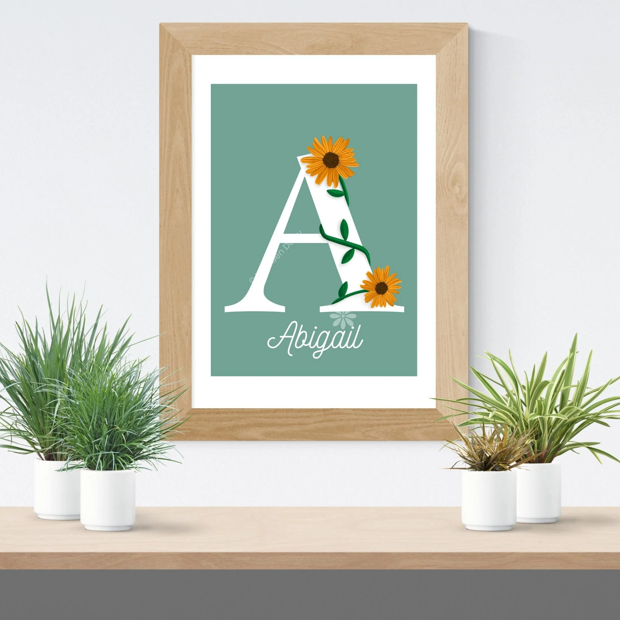 0307a Name ETSY Frame Mockup Template Shelf - green.jpg