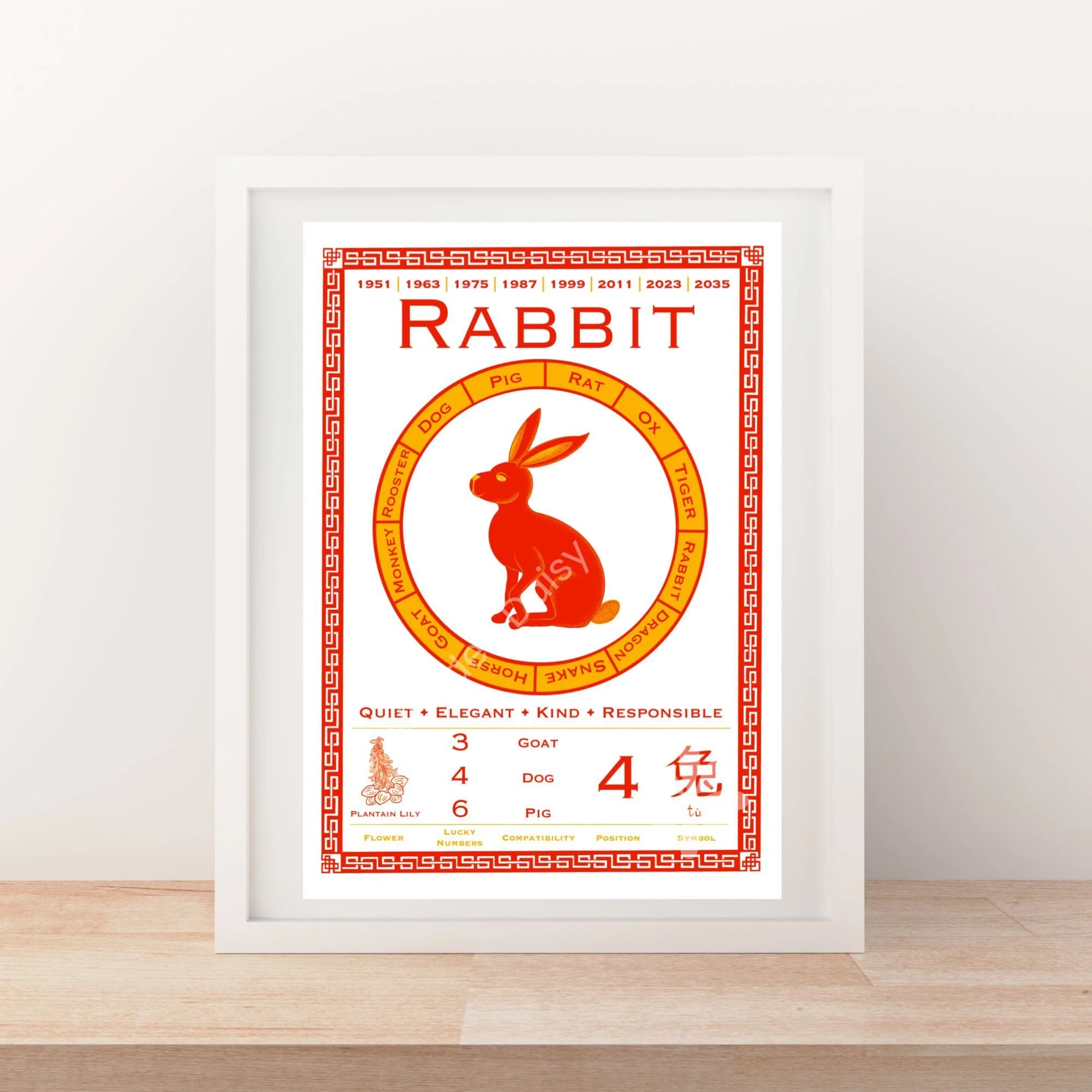 0166d Chinese Zodiac White RABBIT ETSY 2000px frame mockup white shelf-watermarked.jpg