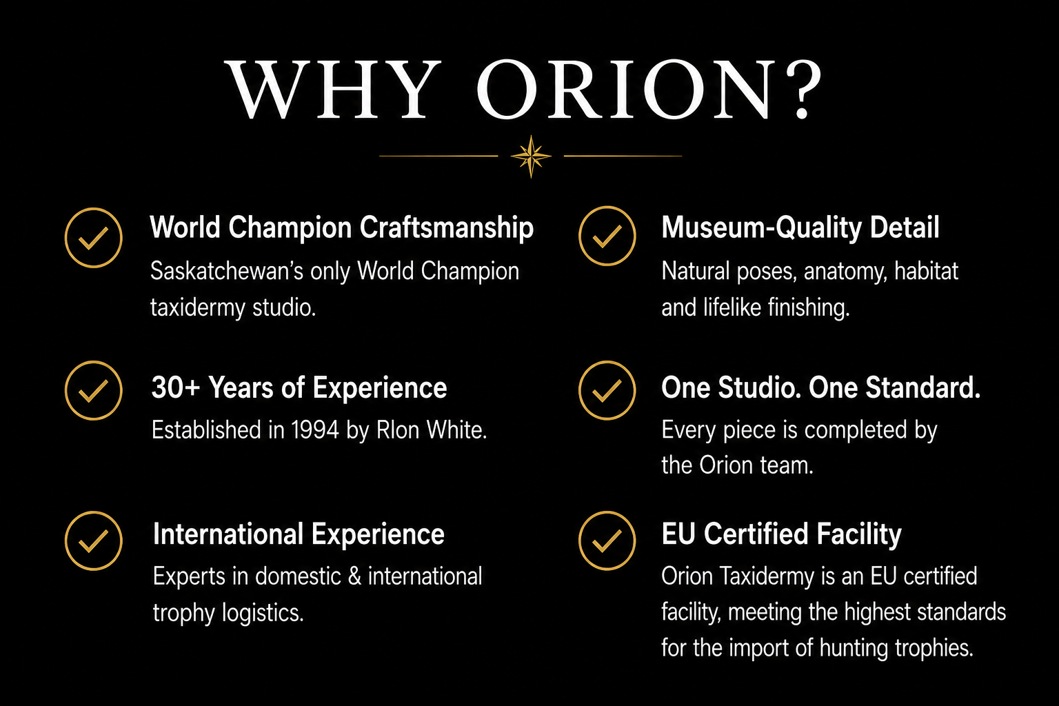 Why Choose Orion Taxidermy