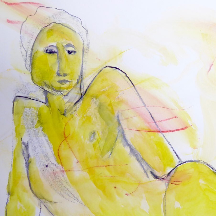 Continuing my series, from Monday eve session w IreneGraziadri at #sketchthemomentberlin. #lifestudy #akt #lifedrawingsession #figuredrawing #aktzeichnen #kunstinberlin #berlinart #berlinartist #worksonpaper #femalefigure #weiblicheakt #capturingthes