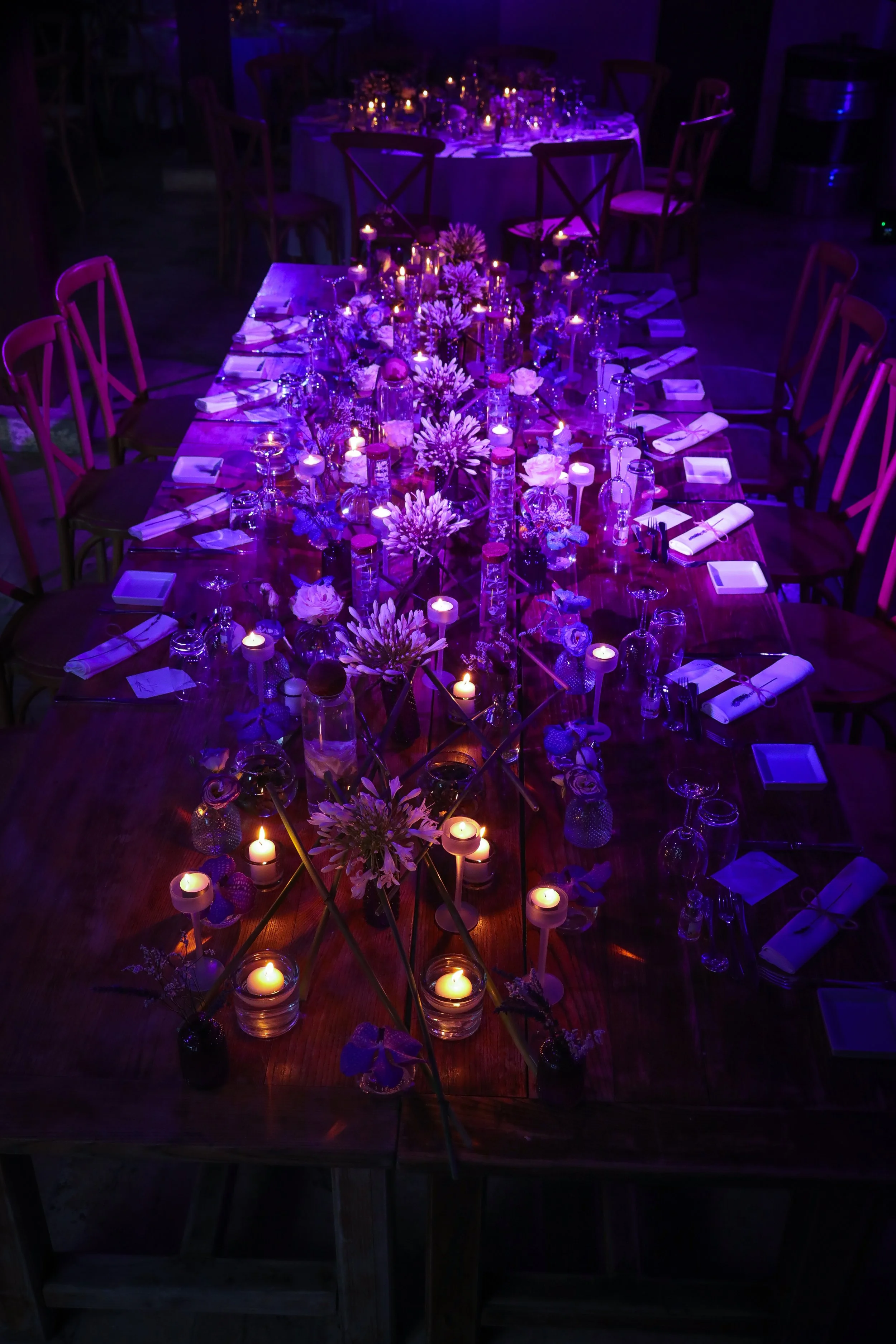 décoration de tables au Moulin de Gémenos