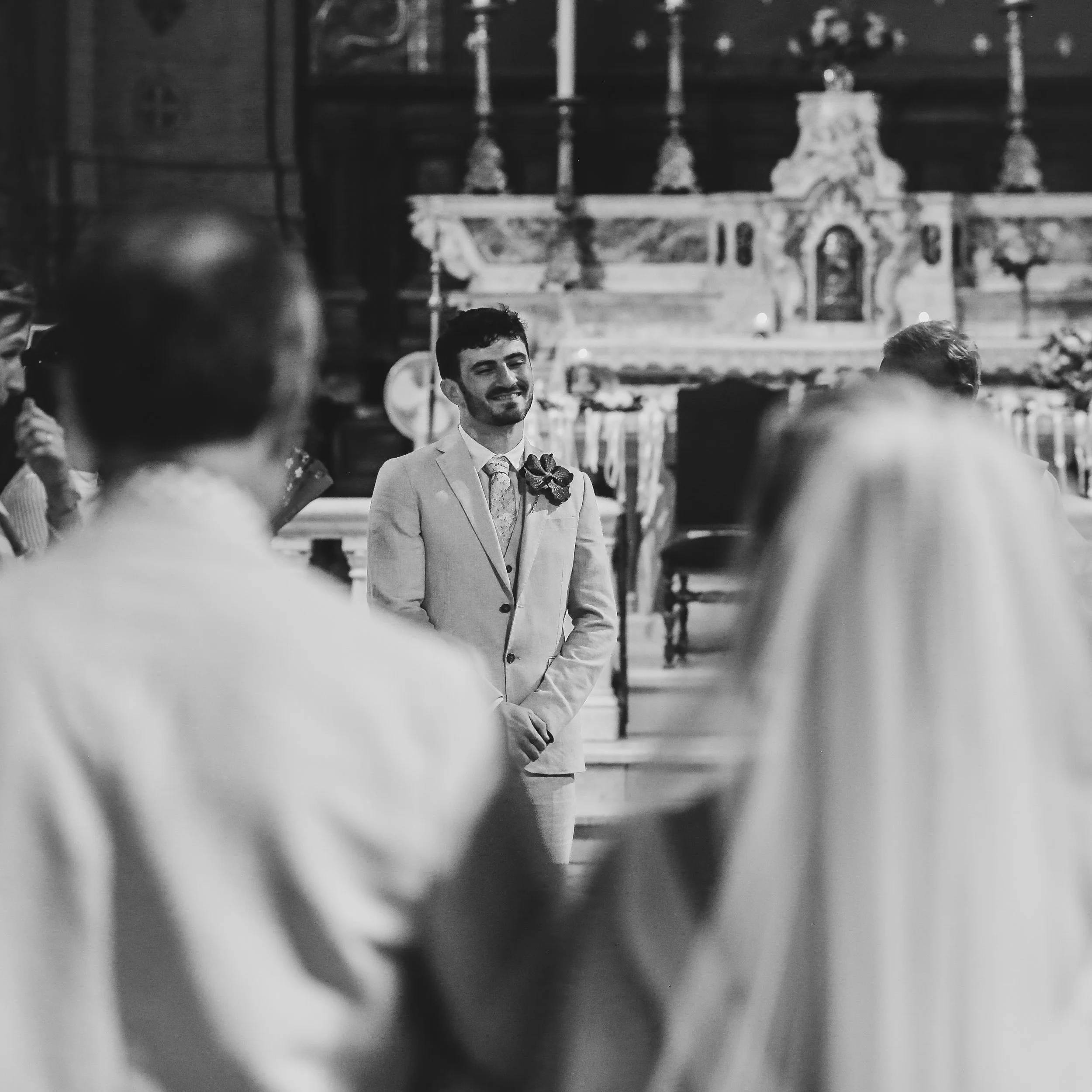 émotion à l'église