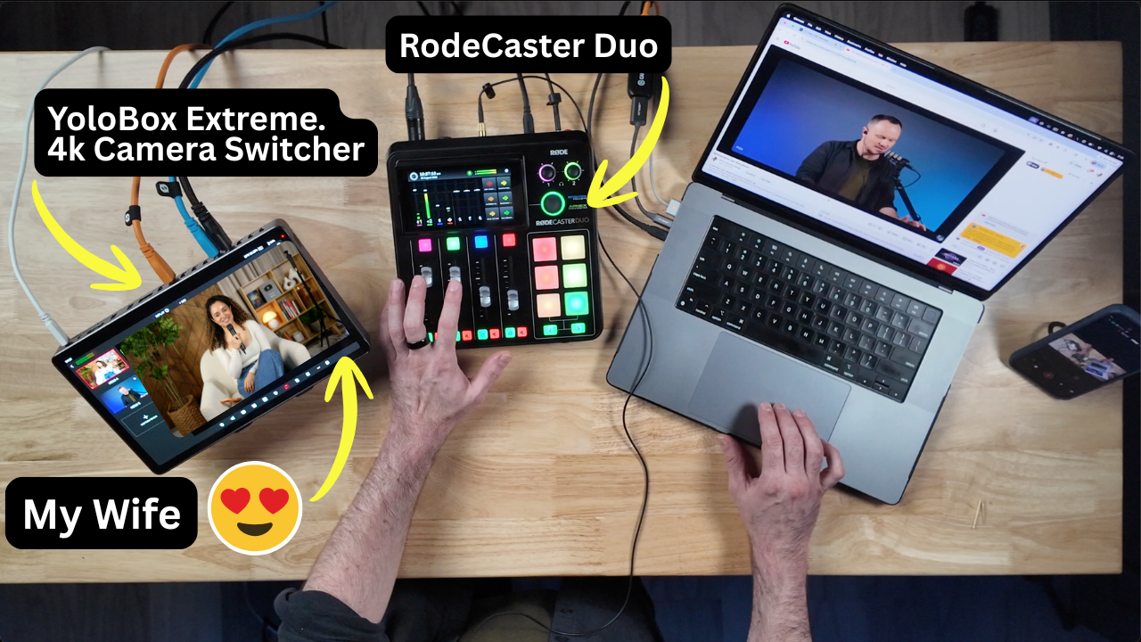 pro multicam podcast live stream setup with Sony A7 IV and Sony FX30 — PSS Creative Media'