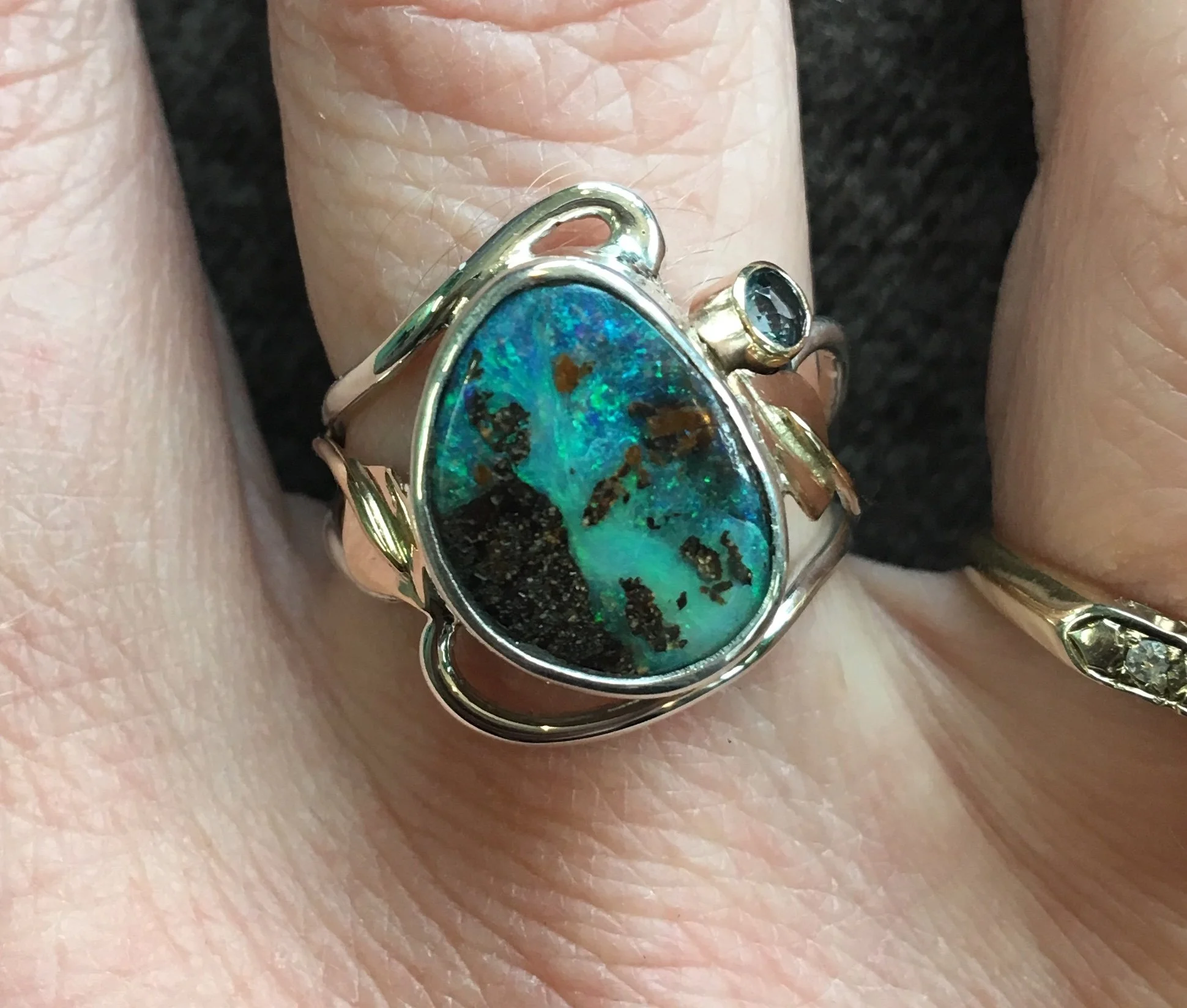 Boulder Opal Ring