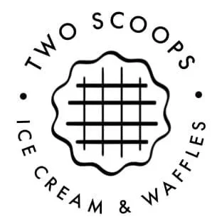Two Scoops ice Cream and Waffles Logo