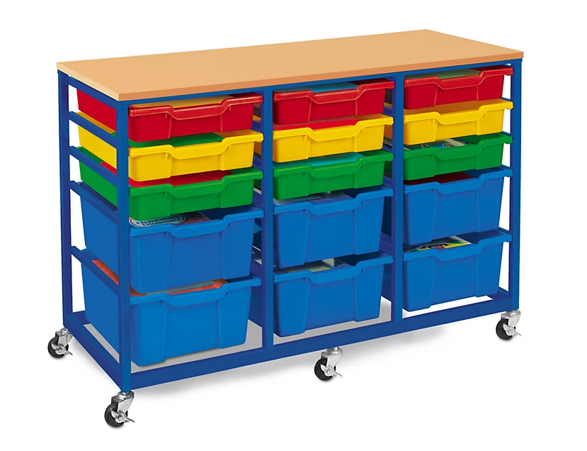 Mobile 15-Bin Storage Center by Lakeshore
