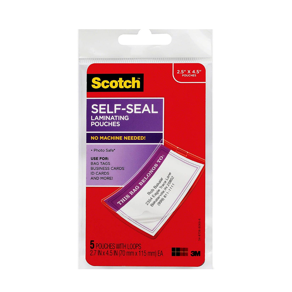 Labels Self-Sealing Laminating Pouches