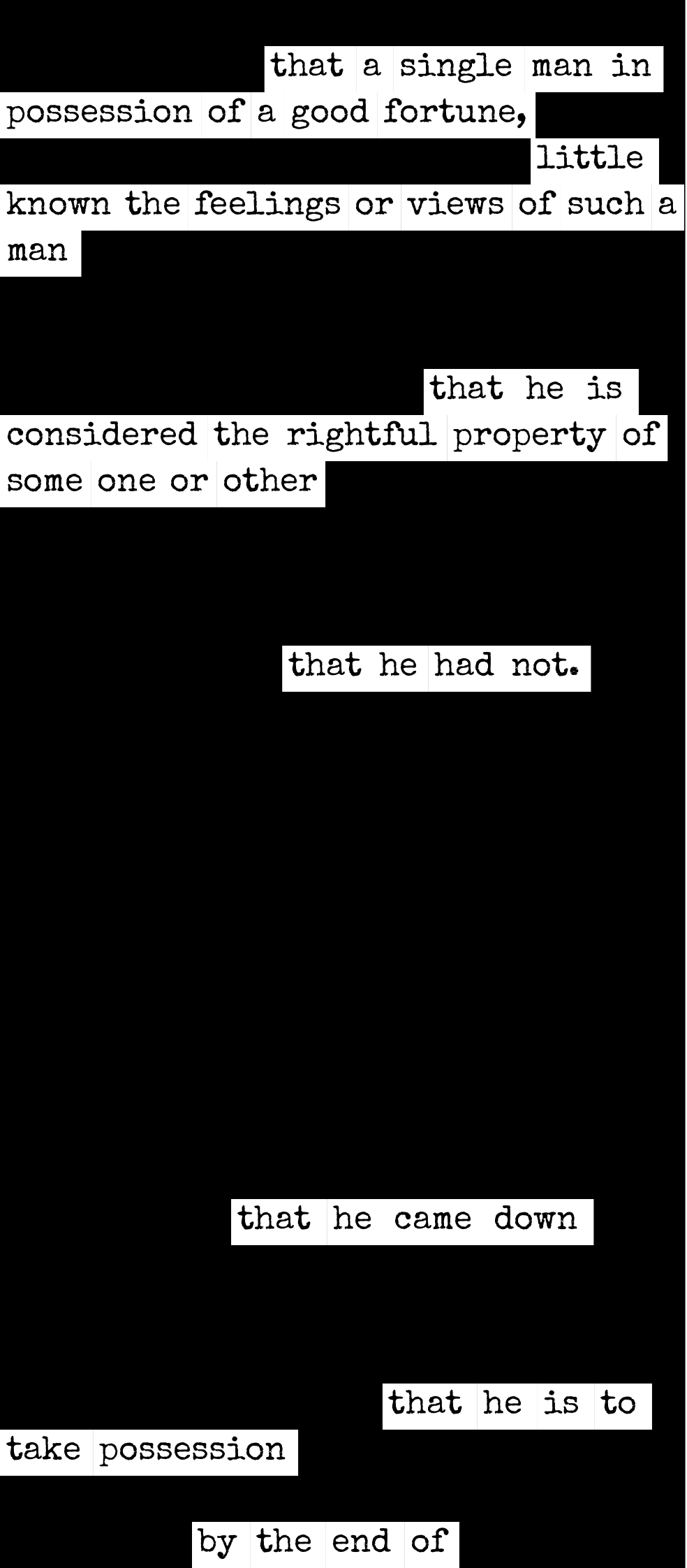 Untitled Blackout Poem