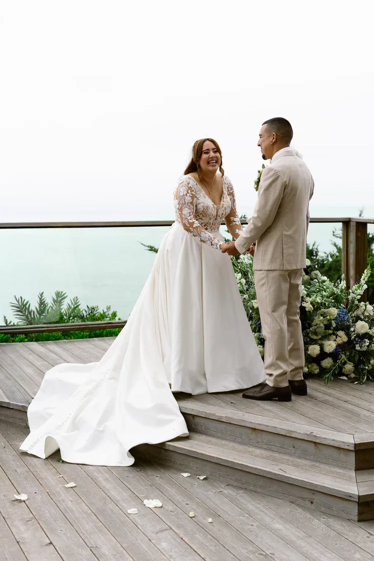 Wedding ceremony at Carmel Highlands Hyatt, Monterey, CA