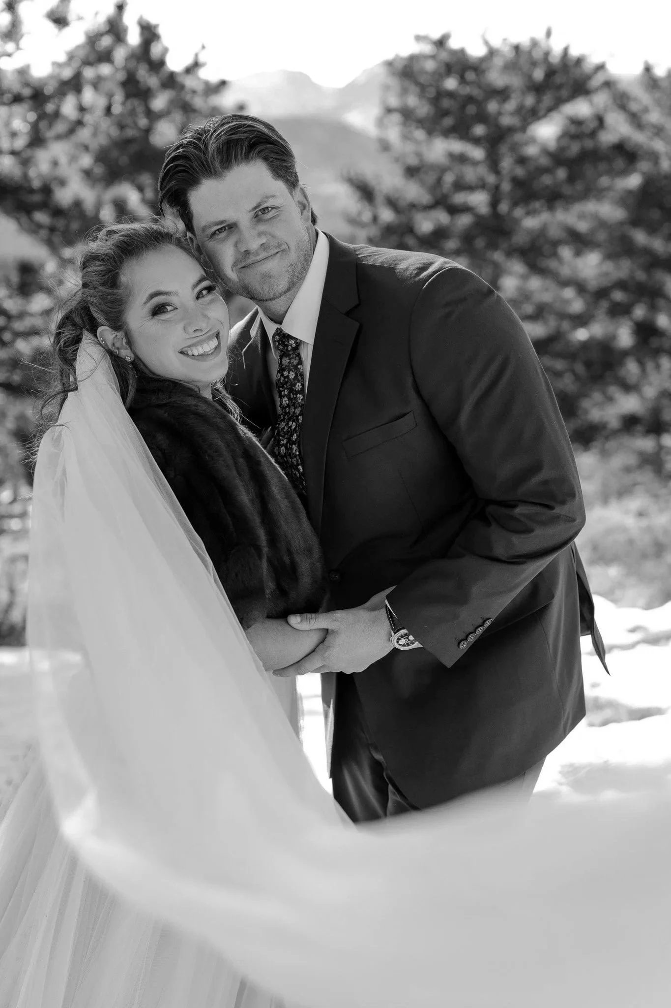 Couple portraits at Rocky Mountain National Park — Colorado wedding photographer