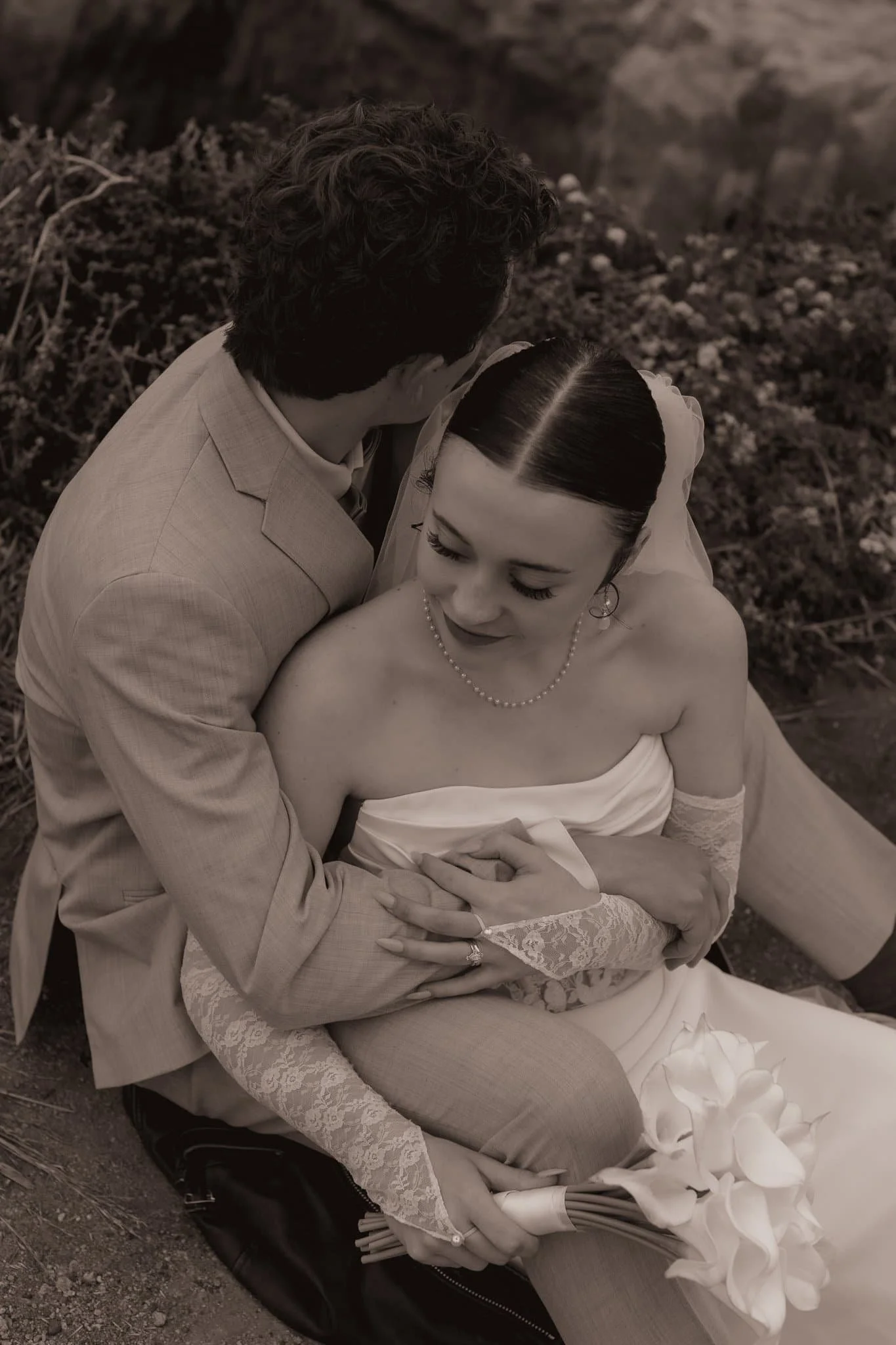 editorial wedding photographer elopement couple portrait Garrapata State Park Big Sur California