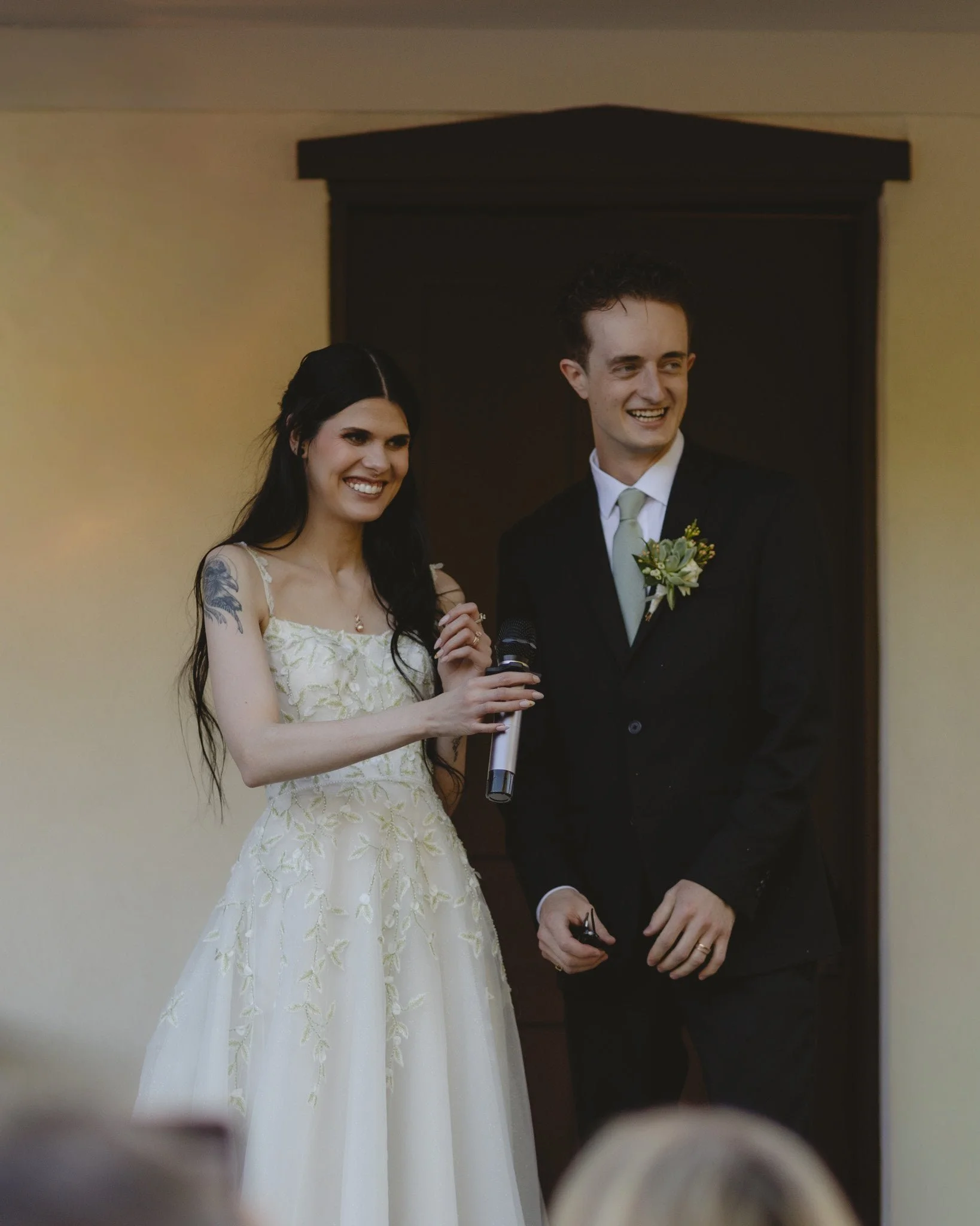Bride and groom at Austin Texas wedding — cinematic wedding photography