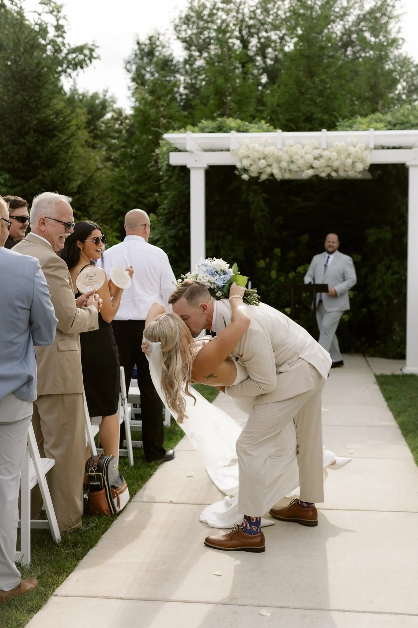 editorial wedding photographer Bay Pointe Inn wedding ceremony Shelbyville Michigan lakeside