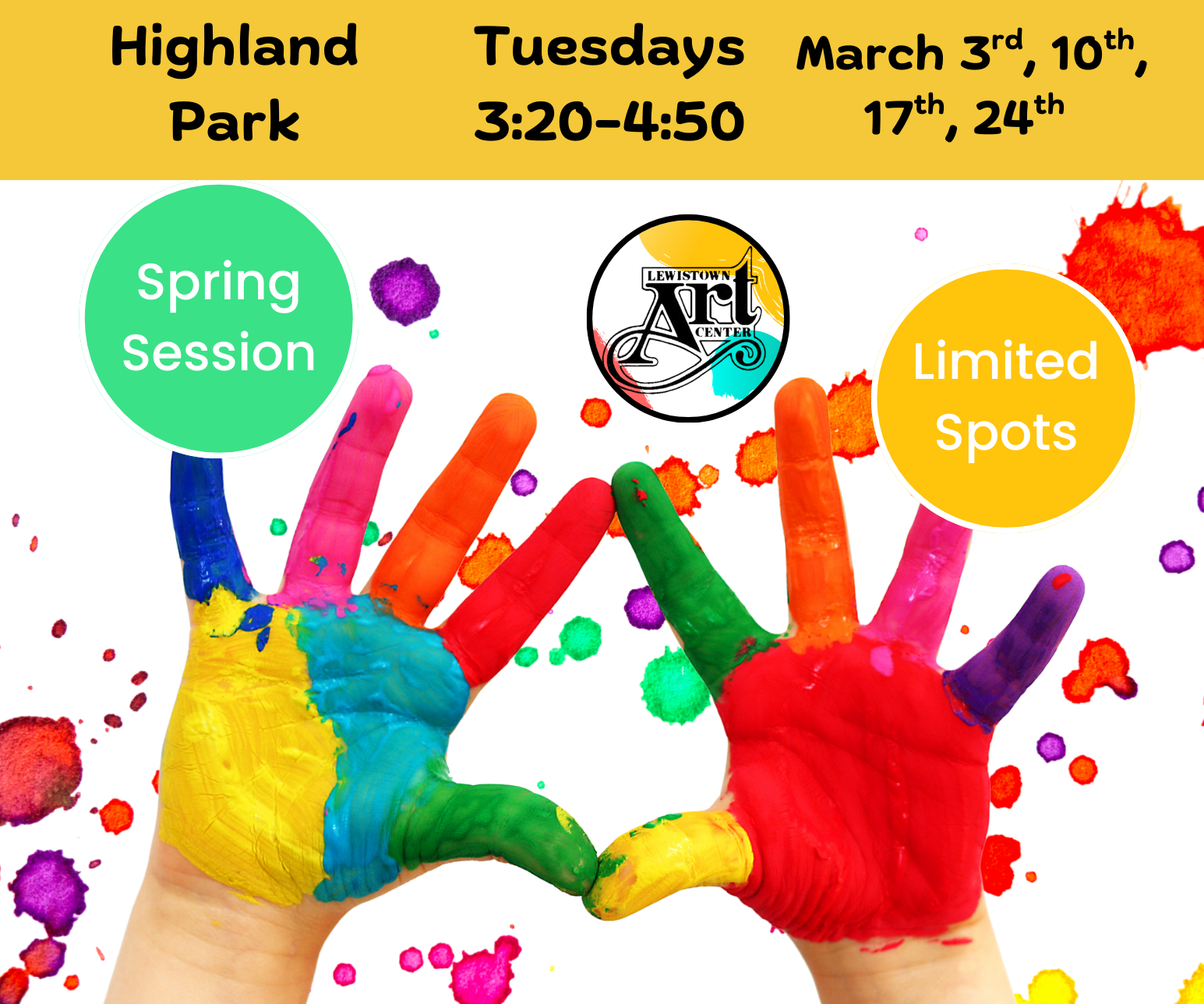 Highland Park Afterschool Art Spring Session Day 3 of 4