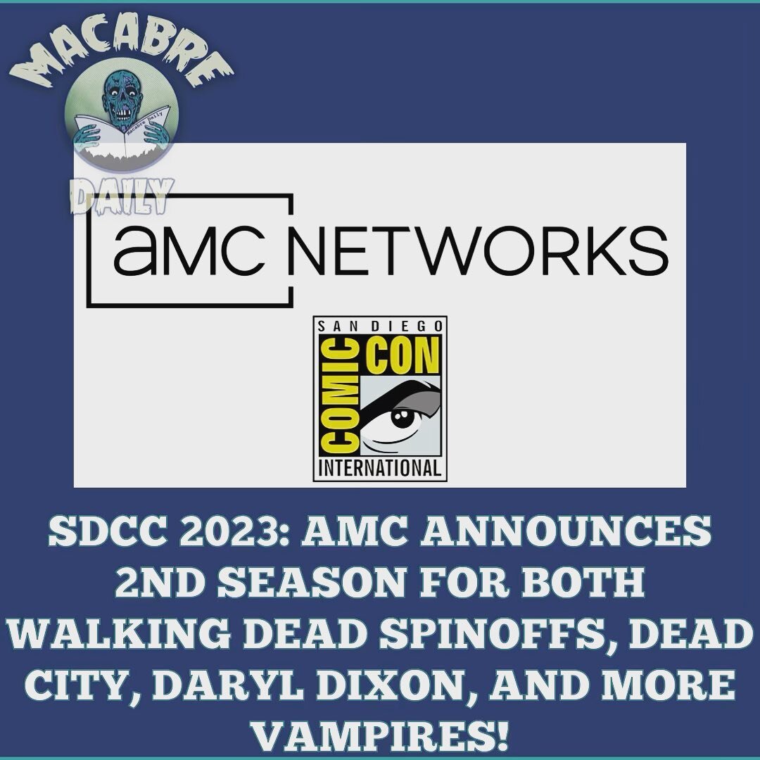 🚨 SDCC23 NEWS FROM AMC🚨

#SDCC23 @amcnetworks released heaps of new information about @amcthewalkingdead spinoffs as well as a new season of Interview with the Vampire!

Link in Bio and on stories 🧟&zwj;♂️