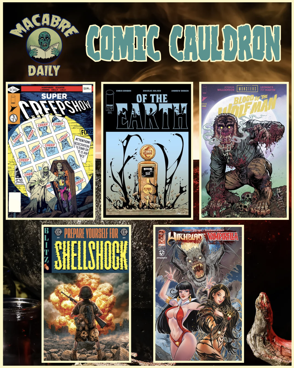 Comic Cauldron: “OF THE EARTH,” “EC SHELLSHOCK #1,” “WITCHBLADE/VAMPIRELLA #1" And More!