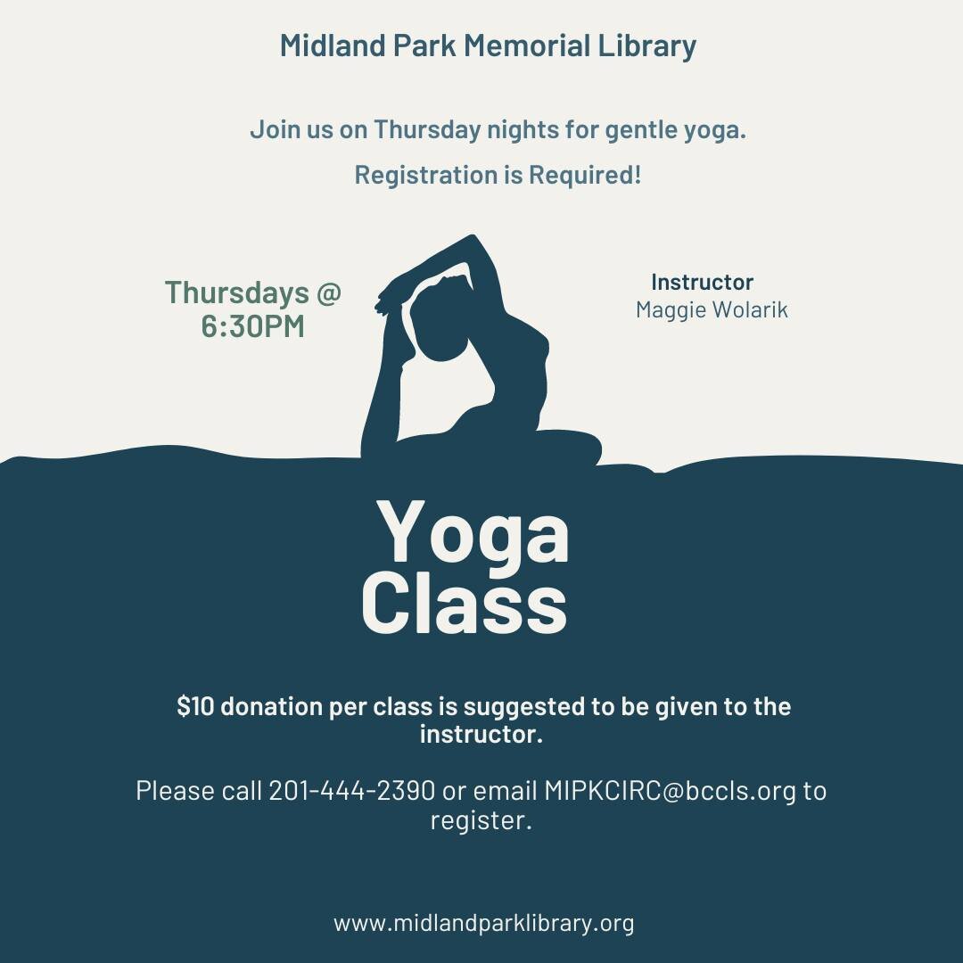 Join us tonight for Yoga with Maggie and bring a friend!⁠
The suggested donation is $10 to be given to the instructor.⁠
6:30 PM in the Community Room.