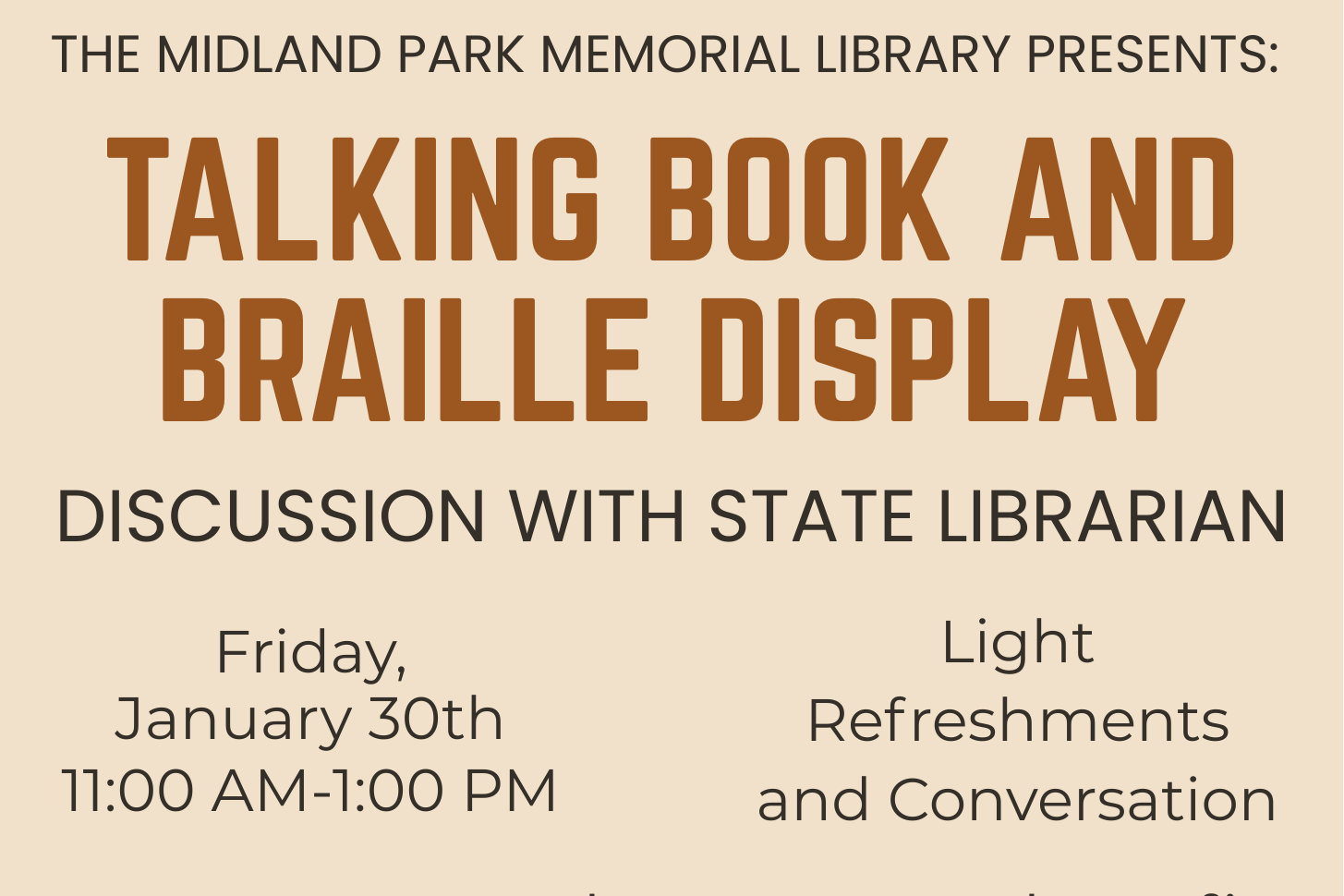 Talking Book and Braille Display