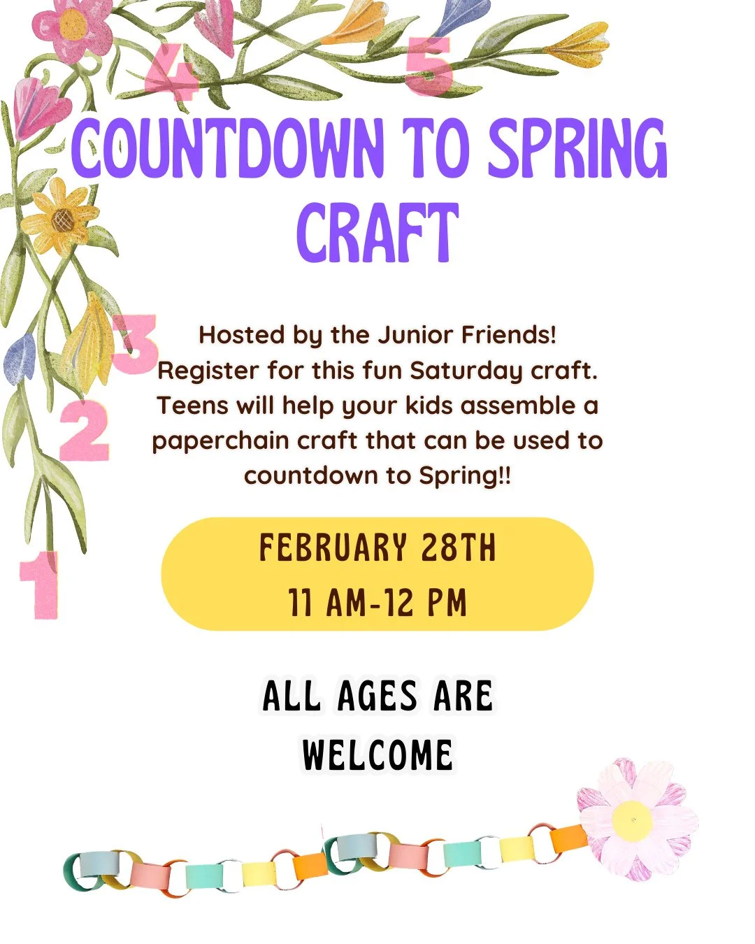 Our Spring Craft is Tomorrow!! Drop-ins are accepted!!⁠
⁠
#craft #spring #springcraft #volunteer #childrensevent