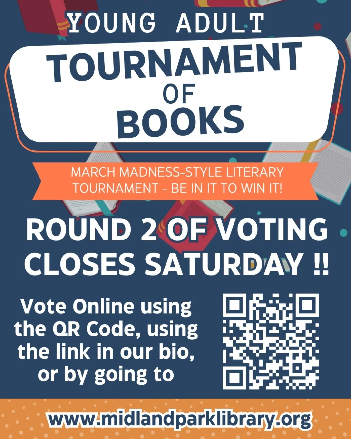 Round 2 of voting closes TOMORROW !!!! Just like Round 1, anyone can vote, so be sure to give us your picks~~⁠
⁠
https://forms.gle/R6BfUQ4cpJ6qRtFw7
⁠
#tournament #voting #marchmadness #picks #yabook⁠
⁠