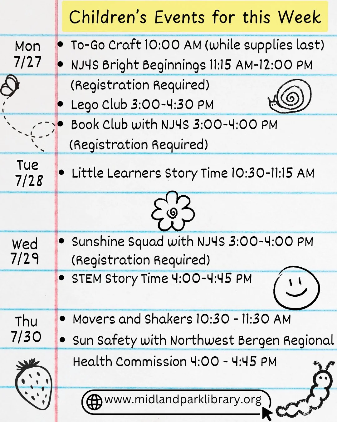 Join us for one of our many children's programs this week!!