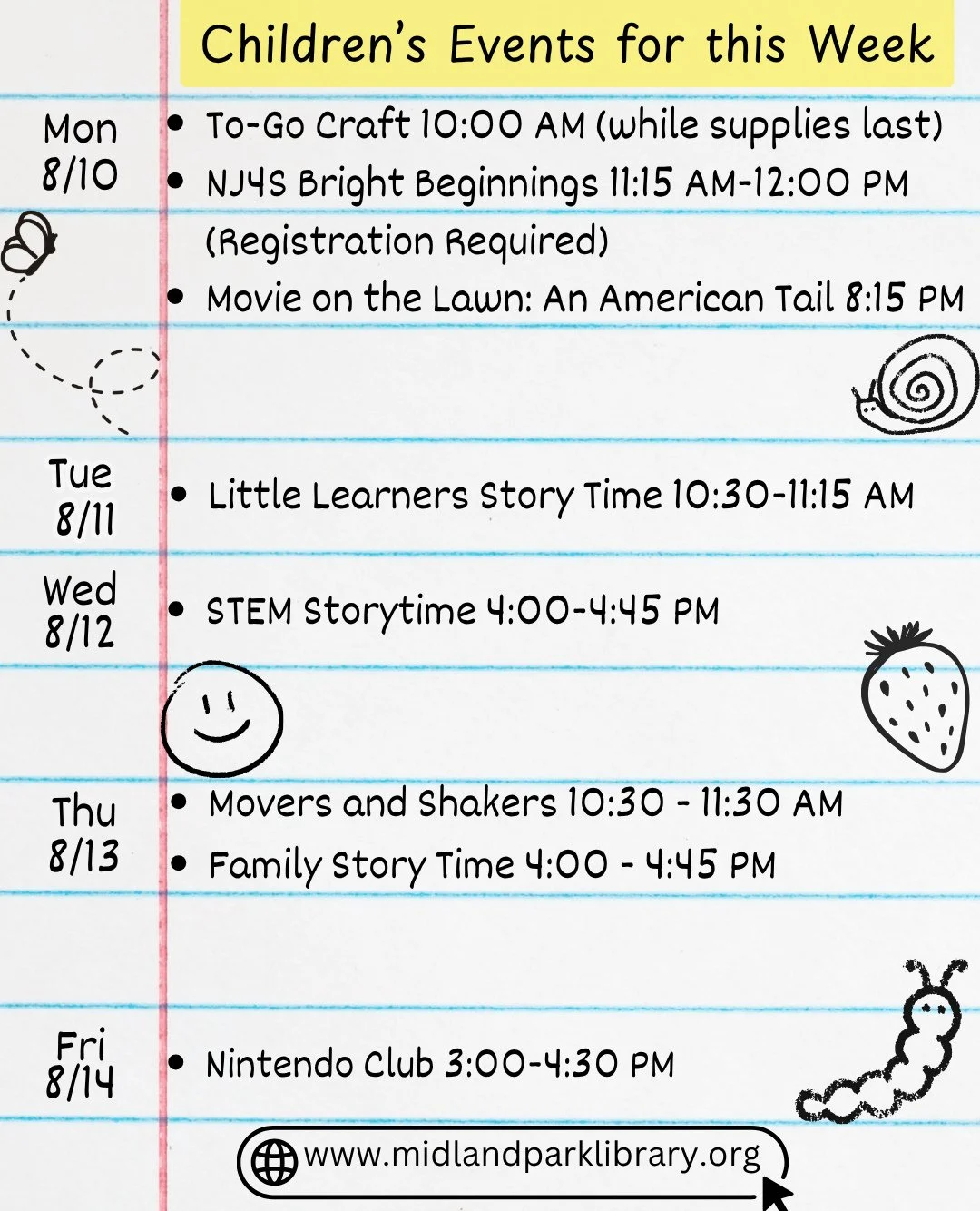 Join us for one of our many children's programs this week!