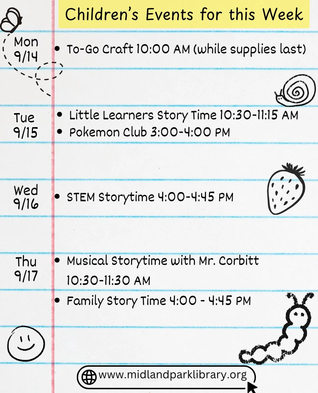 Join us for one of our children's programs this week!