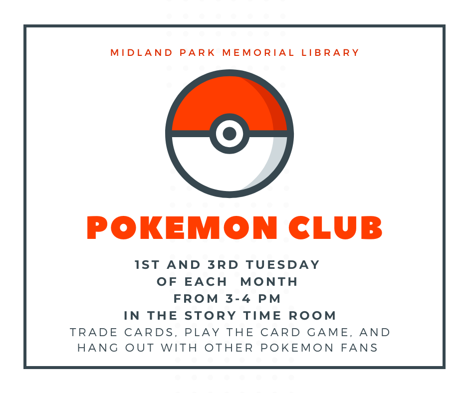 Pokemon Club — Midland Park Memorial Library in Bergen County New