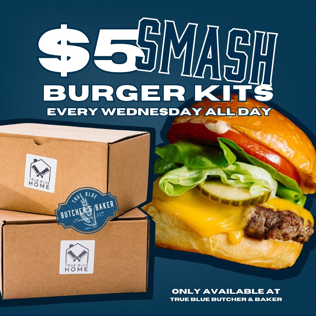 We&rsquo;re so excited to officially bring a @wearetrueblue tradition to Hampstead! 🥳 Starting TODAY, you can take home $5 burgers from our butcher shop &amp; bakery. Check out the details below 👇

📦 $5 Burgers from the bakery are only available a