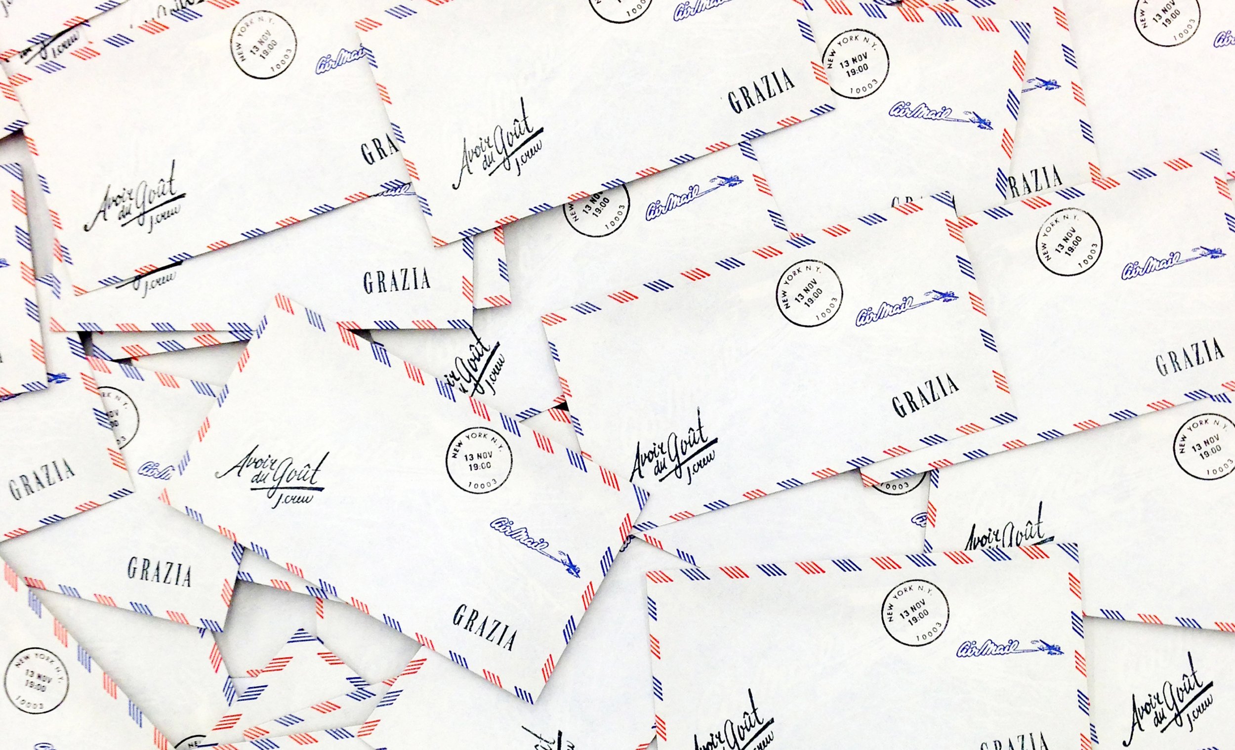 Hand-stamped Vintage envelops