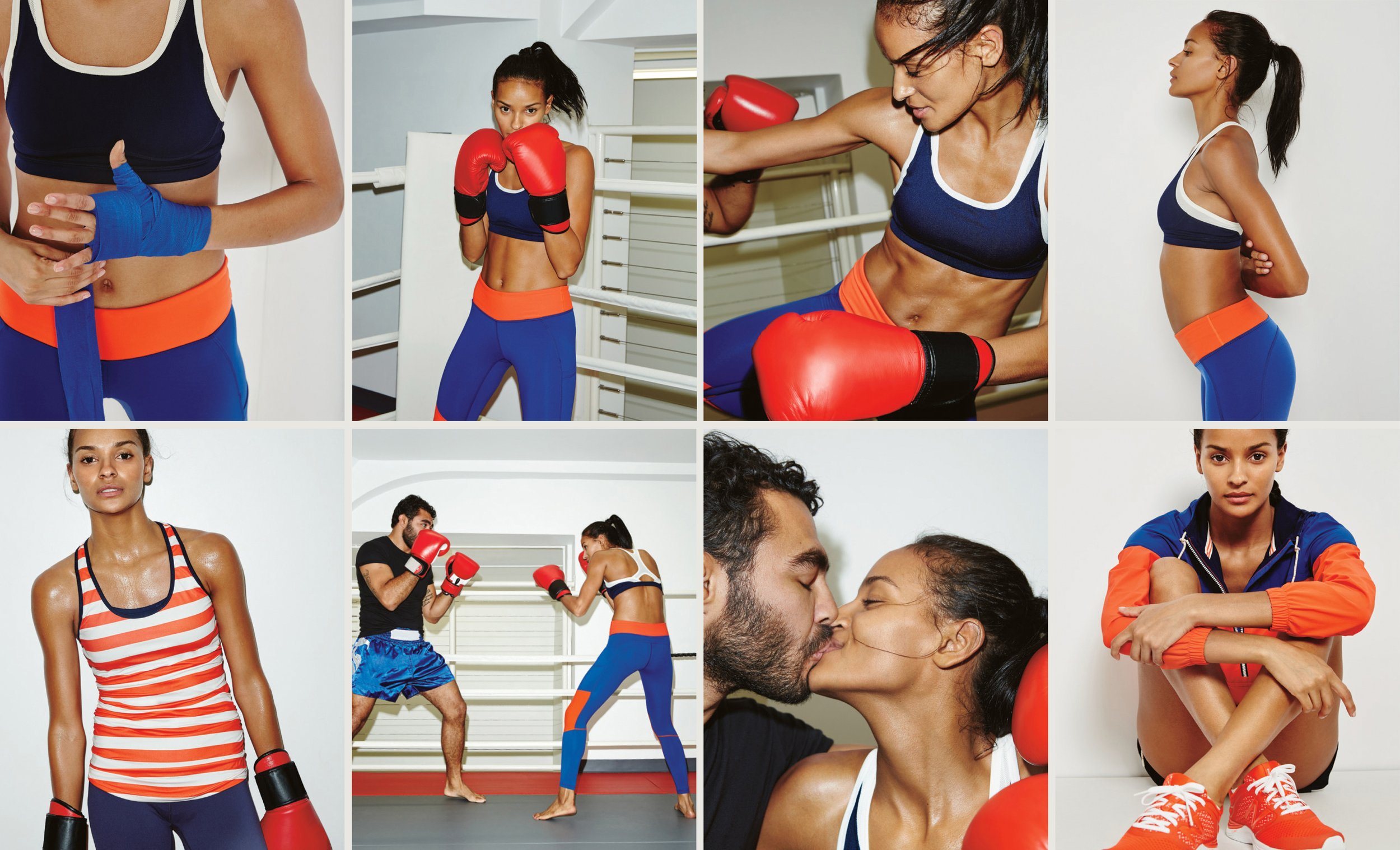 Gracie, practicing Muay Thai with her boyfriend (and trainer)