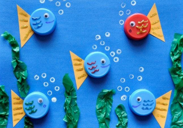 Clean Craft Series: Bottle Cap Fish Art