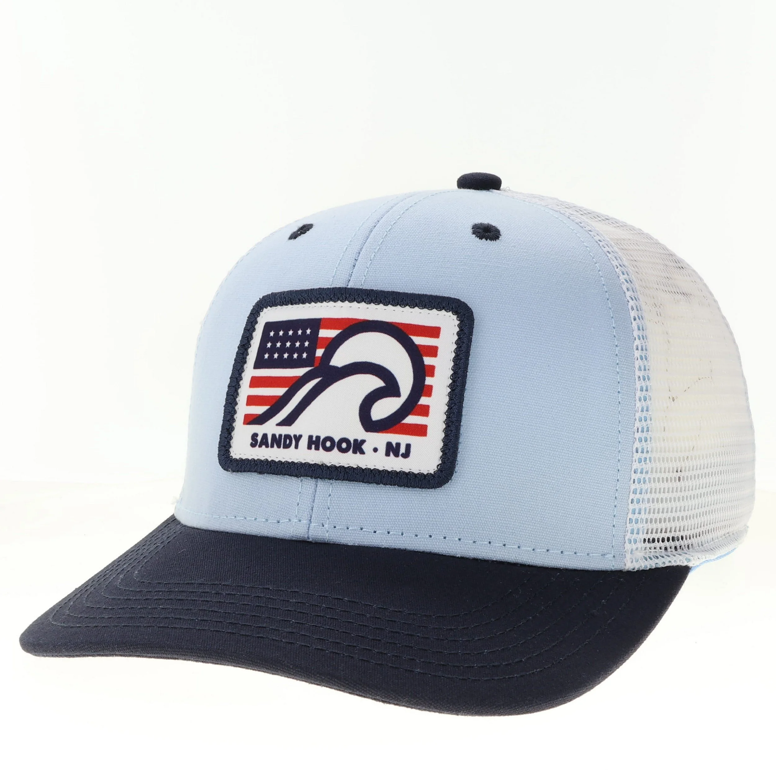 Patriotic Wave Trucker - Light Blue