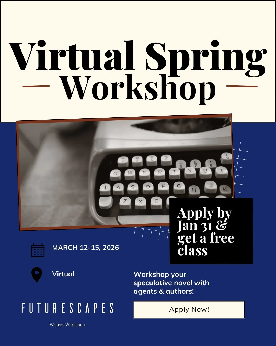 Quick reminder for the procrastinators (we see you, we are you):⁠
⁠
⏰ Futurescapes application pricing increases after Jan 31.⁠
⁠
Apply before then to:⁠
✔️ lock in current pricing⁠
✔️ receive a FREE bonus class (if accepted)⁠
⁠
Last full week to appl