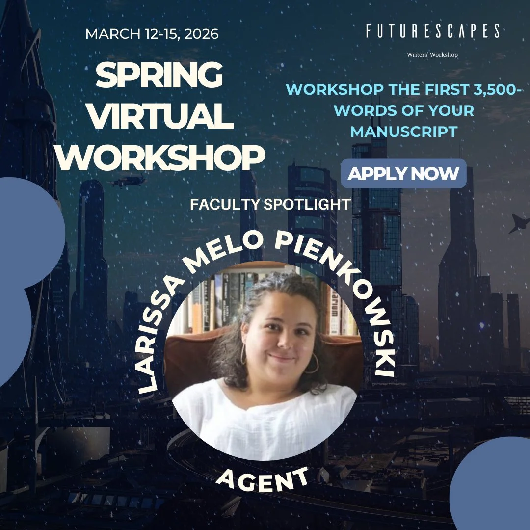 Joining us this spring is Larissa Melo Pienkowski, a literary agent who brings a sharp, strategic perspective to both craft and submissions. Larissa works closely with writers to strengthen their pages while staying true to their vision.⁠
⁠
✨ Spring 