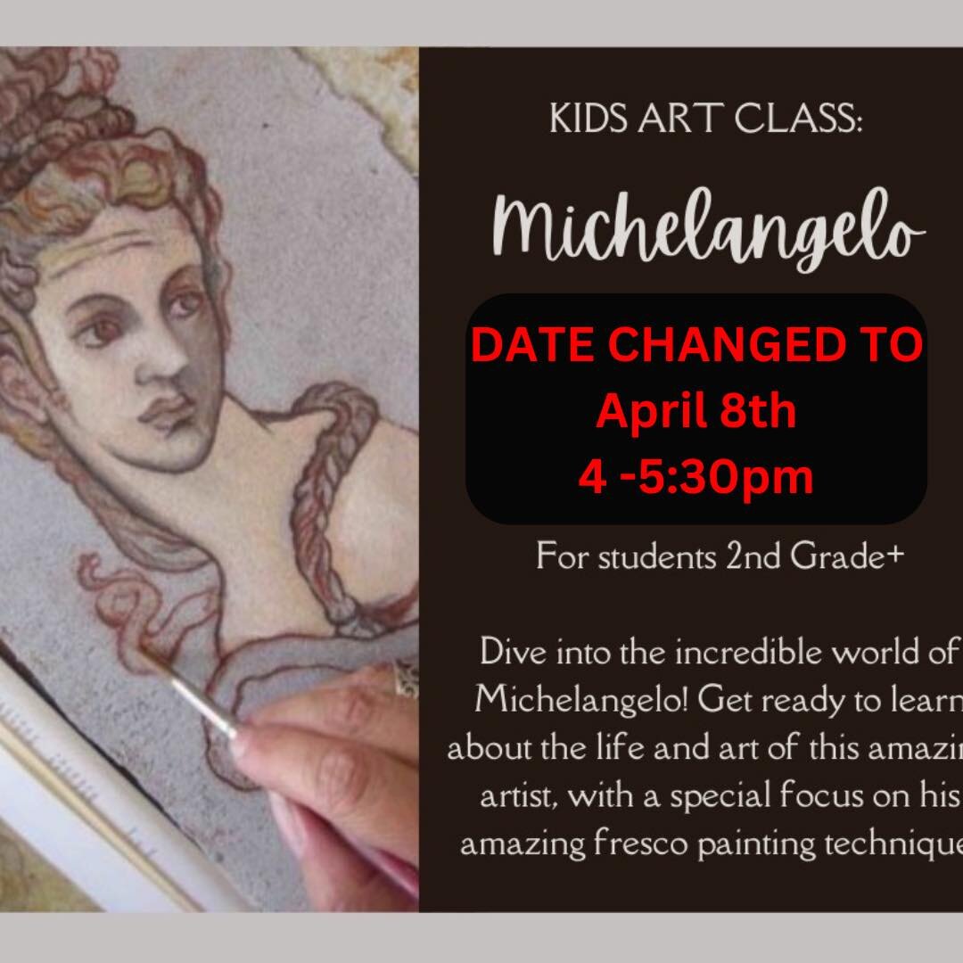 Kids class date changed due to spring break!