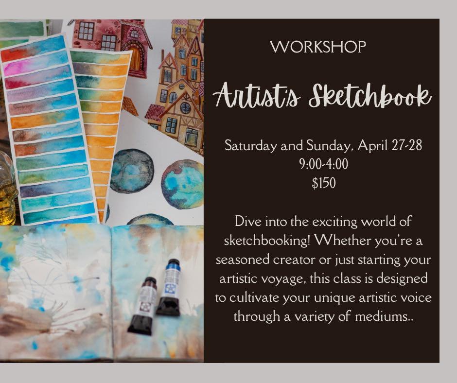 Looking for something fun to do this weekend?!We still have a few spaces remaining in Ciadie Schlosser&rsquo;s Sketchbook Workshop this Saturday and Sunday!