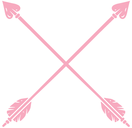 two pink arrows crossed in the center