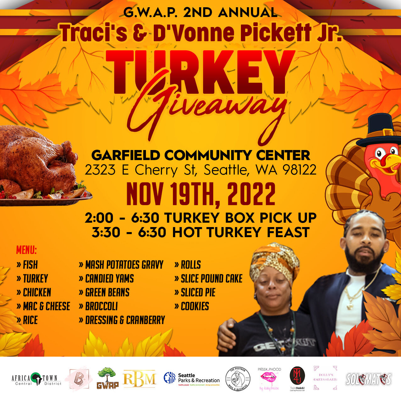 For the last two years, G.W.A.P. has hosted a Turkey Drive to help feed the community in honor of Ms. Traci - a community figure at Garfield Community Center who passed away just before the pandemic began. The drive builds on Ms. Traci&rsquo;s passio